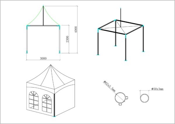 Event tent 3m