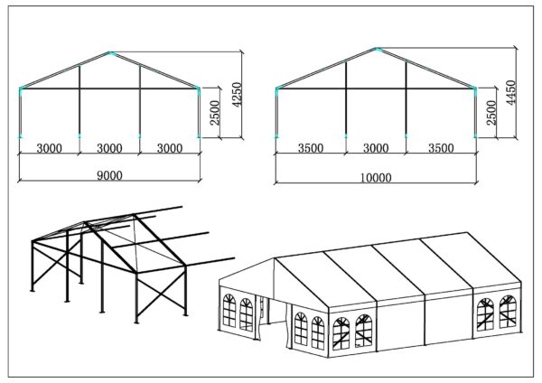 reception marquees 9m10m