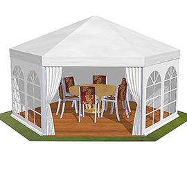 Flat roof Polygon tents