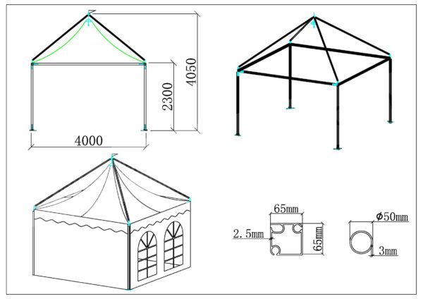 Gazebo 4m