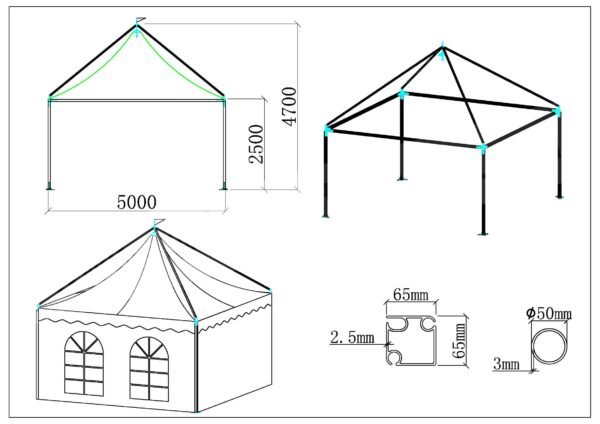 Gazebo 5m